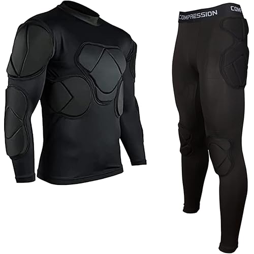 Men's Padded Football Protective Gear Set Training Suit for Soccer Basketball Paintball Rib Protector