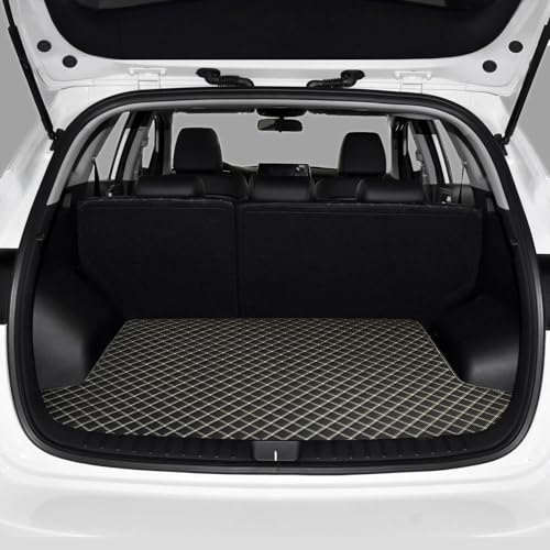 に適合するボルボ XC60 2018-2025 用トランクマット トランクライナー 防水 リアトランク カーゴ収納トレイ 滑り止めカーペットパッド リアトランクプロテクターパッド(ブラックベージュ)