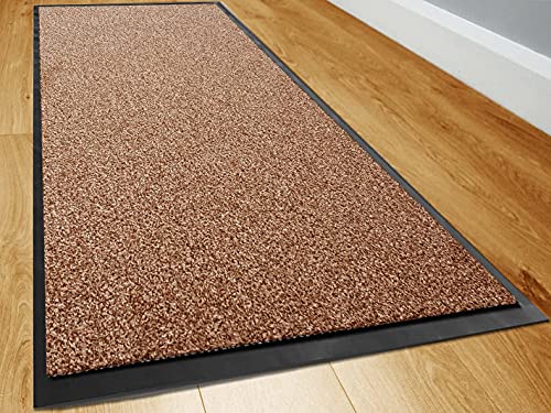 TrendMakers Dirt Stopper Carpet Runner 80cm x 120cm BEIGE MIXk Rugs Barrier Mat Doormat Non-Slip Rubber Back For Home Hallway Office Kitchen Entrance Door Mats || POLYESTER PILE
