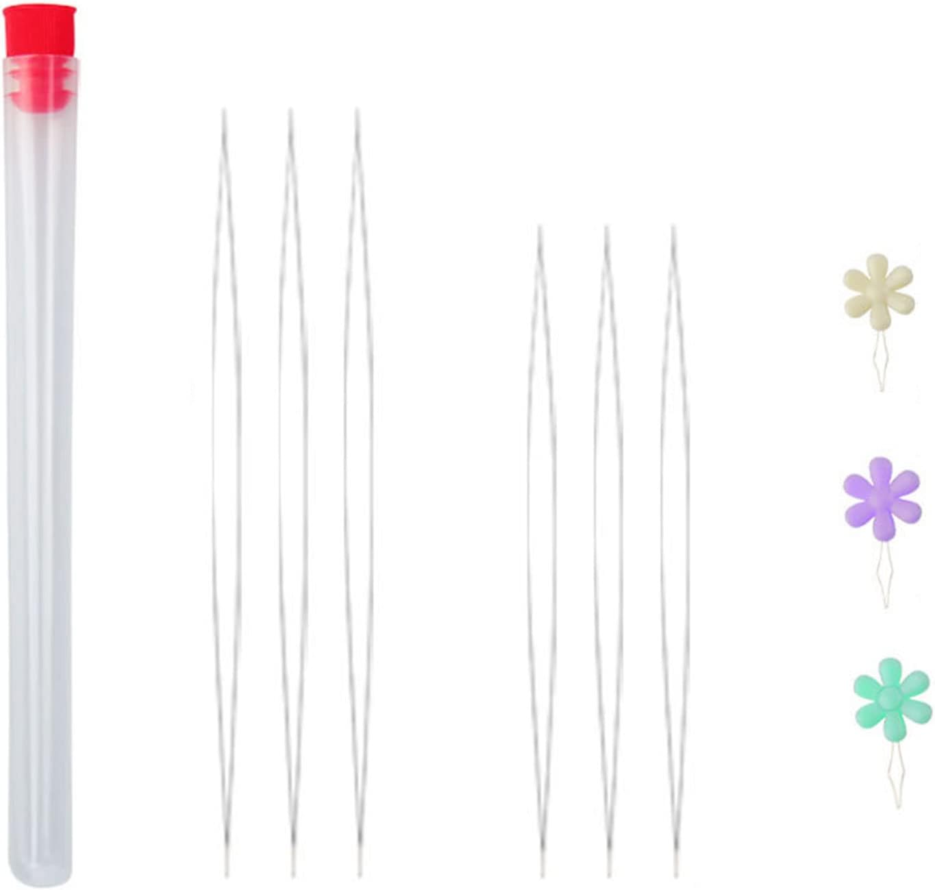 Stainless Steel Beading Needle Big Eye Embroidery Thread Sewing for Jewelry Making
