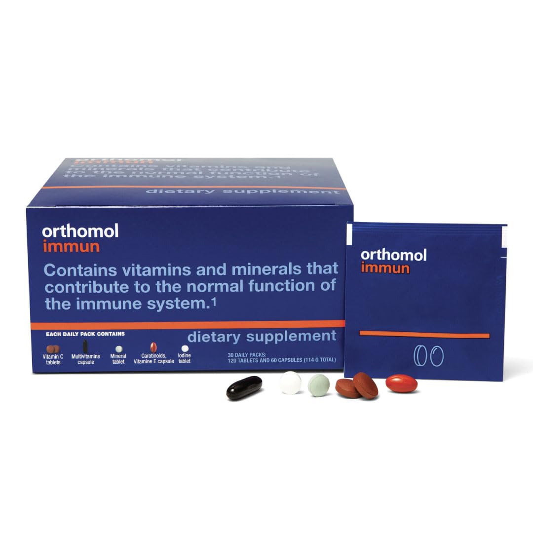 Orthomol Immun Tablet and Capsule, Immune Support Supplement, 30-Day Supply, Vitamins A, B, C, D, E, Zinc, Iodine