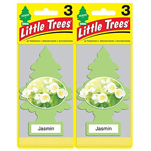 Image of Little Trees Car Air Freshener Cotton Paper - Set of 6 (Jasmin)