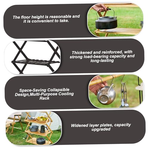 Support de refroidissement pliable 4 niveaux grand format pour rôtissage et pâtisserie - 5