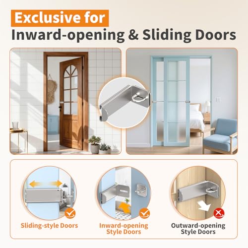 Image of 3.3 inch Sliding Barn Door Lock, 90 Corner Latch (Silver-2 Pcs)