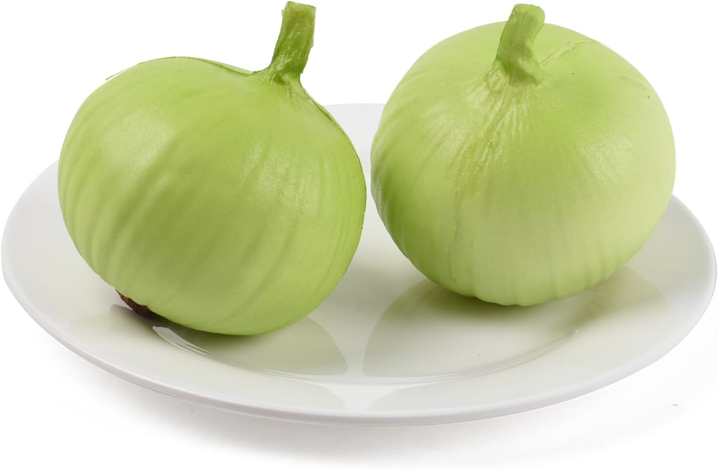 Artificial Onion 2PCS, Simulation Green Onion Fake Vegetables Food Model for Home Kitchen Party Decoration Photography Props