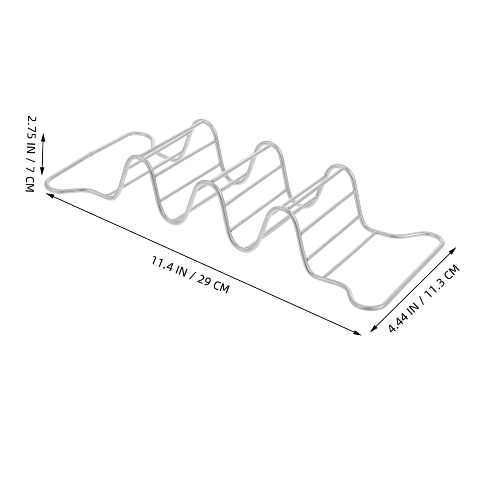 FUNOMOCYA Multi-use Taco Rack Stainless Steel Taco Holder for Serving Shell Organizer Burritos Tortillas Compact Stable