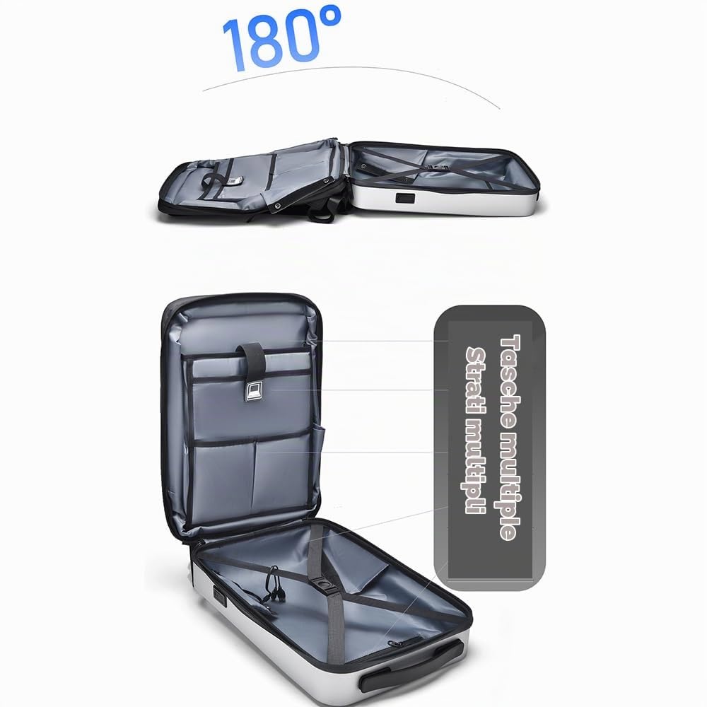 Stile semplice Zaino Porta PC 16 Pollici Impermeabile Zaino espandibile Uomo Lavoro con porta USB Zaino Antifurto Uomo per Uffico Università Scuola Viaggio Business