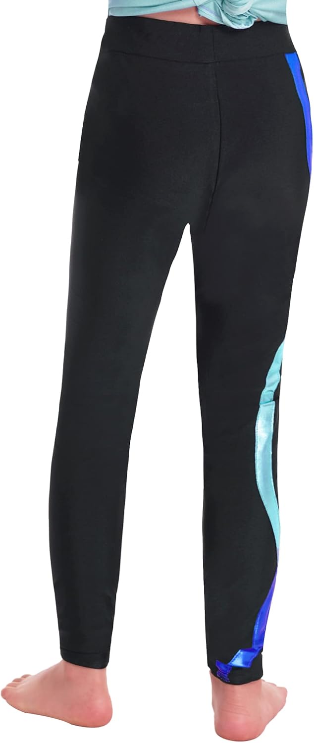 Girls High Waist Leggings Active Sport Jeggings Slim Fit Tights Gym Workout Yoga Dance Pants Casual Activewear