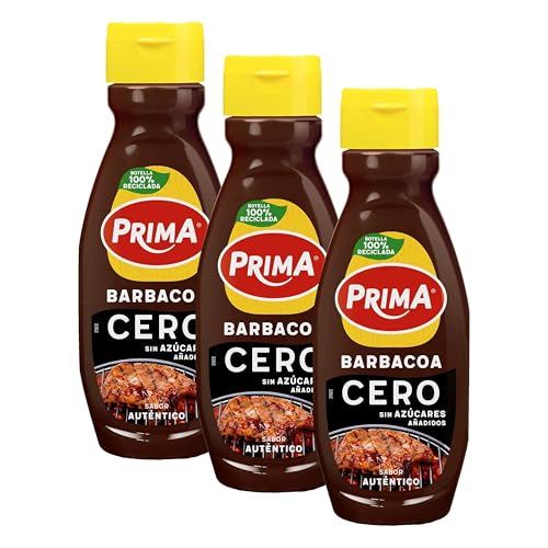 Prima Salsa barbacoa sin azúcares añadidos. 510 g (Paquete de 3)