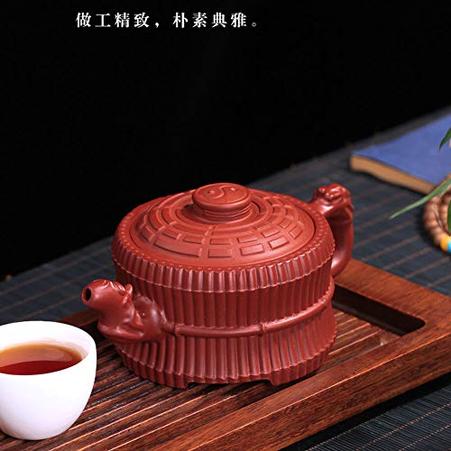 Image of Teapot 9Oz Chinese Zisha Clay Dahongpao Pottery Handmade Tea Pot Ceramics Purple Sand Mud Kungfu Kettle