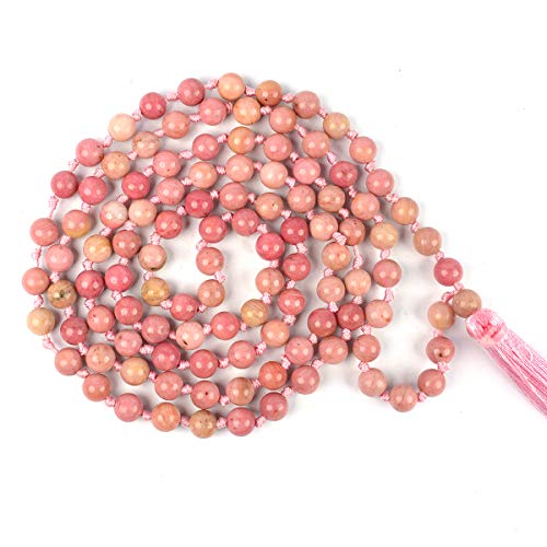 Image of Reiki Crystal Products Natural Reiki Feng-Shui Mala Necklace 6 mm Crystal Stone 108 Bead Jaap Mala for Men and Women