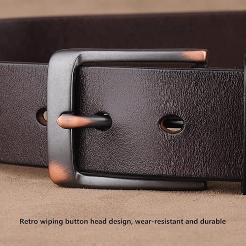 Classic Vintage Men's Casual Belt, 1.5" 100% Leather, Reversible Design with Alloy Pin Buckle, Ideal for Jeans & Dress Work Wear2