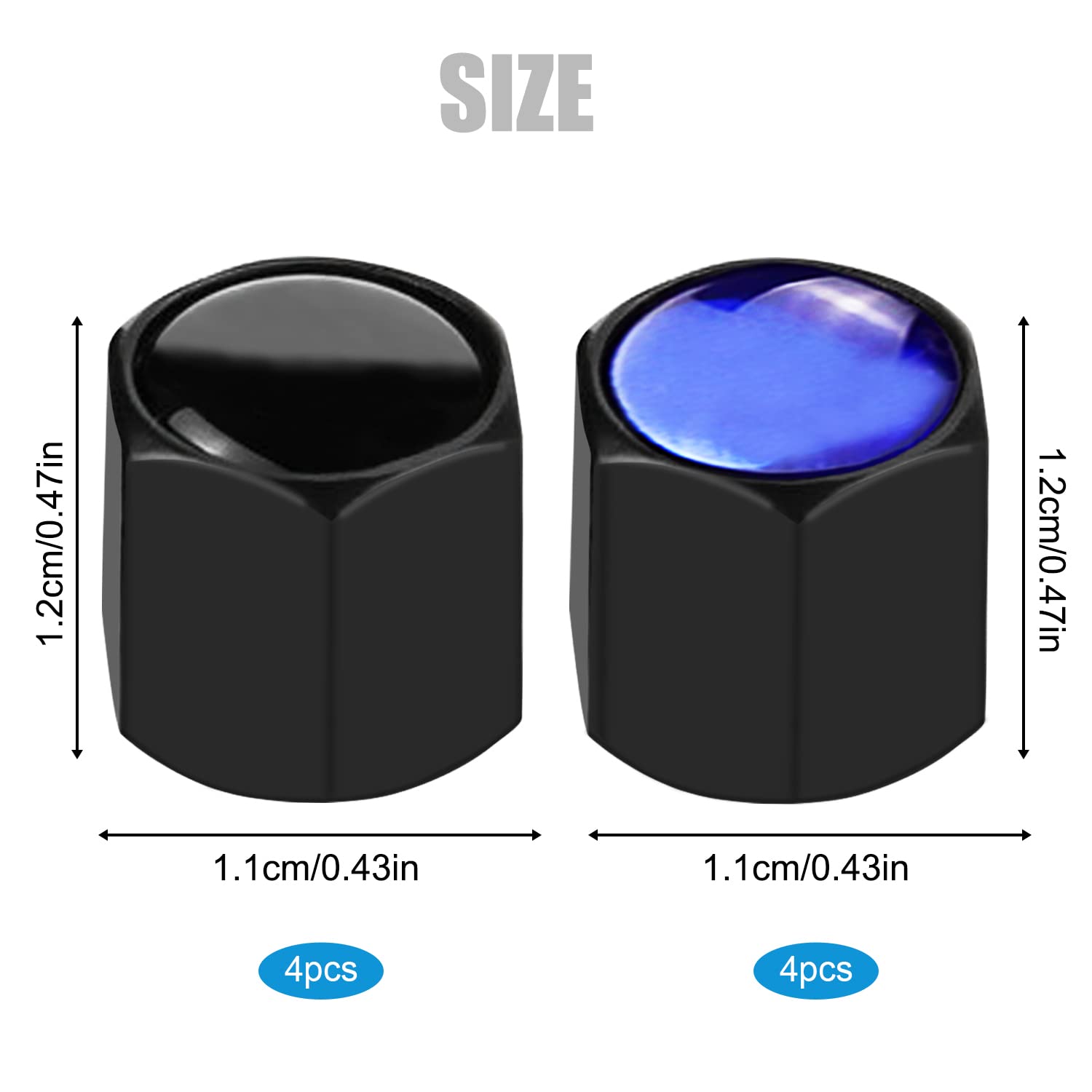 40 Tappi Valvole Pneumatici Universali - Coprivalvola Con Guarnizione Per Auto, Bici, Camion