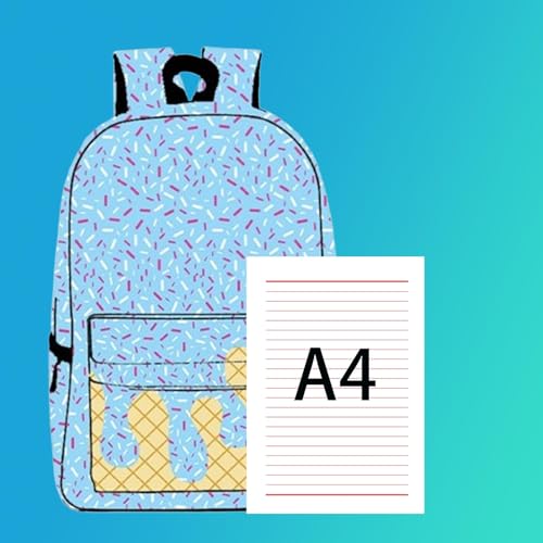 Cute Ice Cream Backpack – Large Capacity Lightweight Daypack with Side Pockets for Women & Men, Travel, Hiking, Camping (Green)2