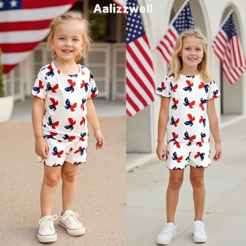 Image of Aalizzwell Toddler Girl 4th of July Clothes