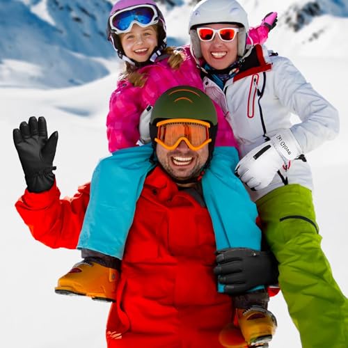 Odtmger Ski Gloves,Snow Gloves Waterproof Winter Warm Cold Weather Touchscreen Gloves for Parent& Child Kids Skiing,Snowboarding - image 6