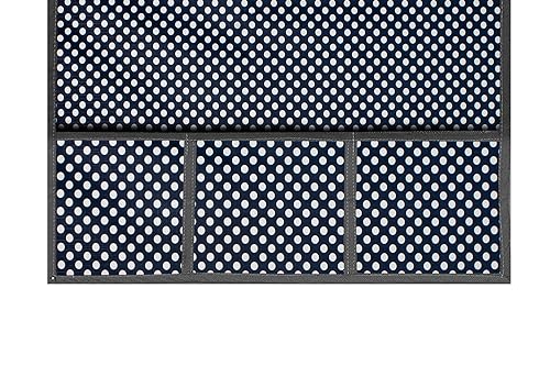 Image of The Furnishing Tree Fridge Top Cover Compatible for Samsung RR24C2823S8 /NL, 223 LTR WxL 65x111 in CM Polka dot Pattern Navy
