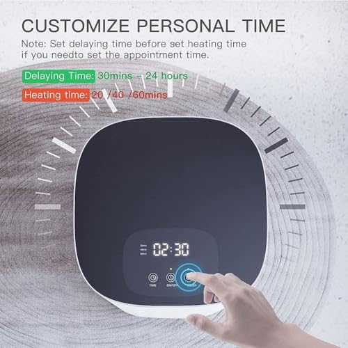 Calentador de toallas programable de 23L con temporizador ajustable y LED 4