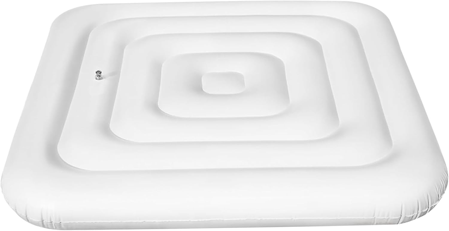 Inflatable Hot Tub Cover 53 in Square Hot Tub Enclosure with Quick and Easy Inflation and Deflation Valve Rain-Proof Insulated Lid for Protection, Cover, Square