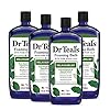 Dr Teal's Foaming Bath with Pure Epsom Salt, Relax & Relief with Eucalyptus & Spearmint, 34 fl oz (Pack of 4)