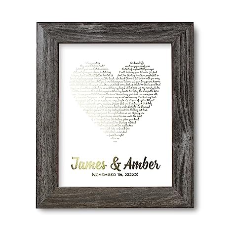 Personalized 1st Anniversary Gift Foil Print, First Dance Song Cover