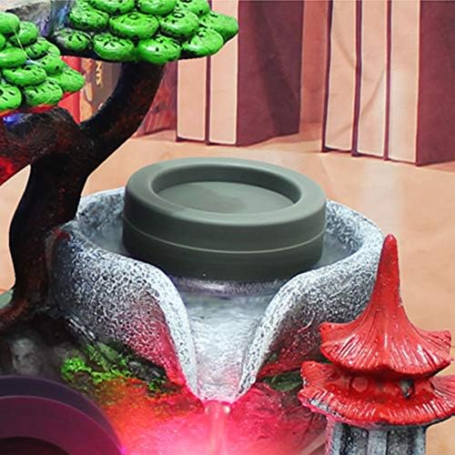 LOYALHEARTDY Tabletop Fountain Waterfall Fountain Desktop Mini Rockery Crafts Gift Atomizing Humidifier Fountain for Home Office Bedroom Desk Decor(Style4)