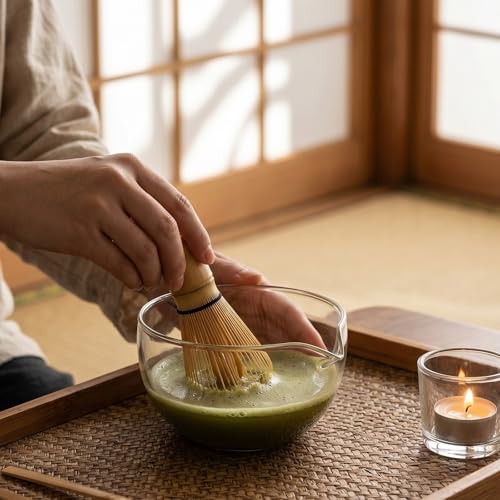 Alrhso 500ml Matcha Green Tea Whisk Bowls Glass Matcha Bowl With Spout Big Glass Salad Juice Bowl Cup Japanese Style Cute Salad Mixing Bowls Clear Glasses Chawan for Matchas Powder Fruit by Alrhso - Used condition - Image 5