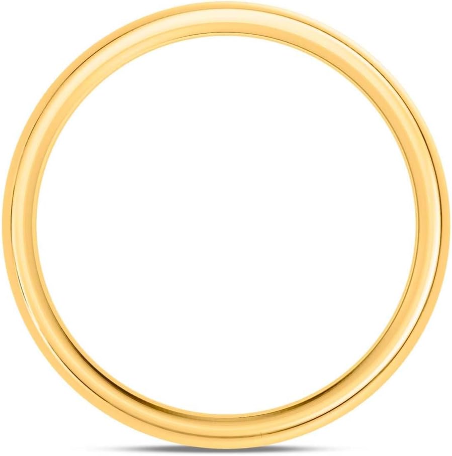 MauliJewels 10K Gold Wedding Band Rings for Men & Women – 3MM 4MM 5MM 6MM Plain Gold Bands – Rose, White & Yellow Gold – Classic Comfort Fit Unisex Rings
