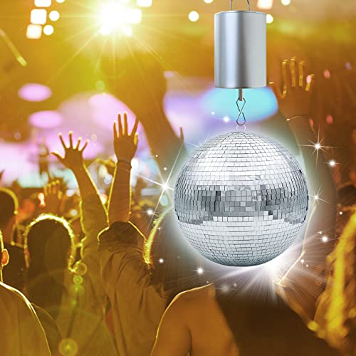 Fonmy Wind Spinner Motor With Remote Battery Operated 20Rpm Hanging Display Rotating Motor For Disco Ball Baby Crib Wind Chime Mobile Yard Decor Ornaments Outdoor Sculptures-Silver Color-Medium Speed #TOP4