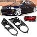 Bumper Foglight Guard, 2pcs Front Bumper Foglight Cover Dual Holes Car Accessory Fit for E46 M3 21-26 (Carbon Fiber)