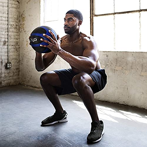 WF Athletic Supply Medicine & Exercise Ball - Durable Rubber & Consistent Weight Distribution; Comfort Textured Grip for Strength, Balance & Core Training, Dual Texture, 42LB Weight Set