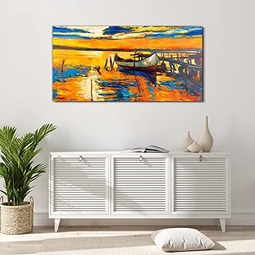 Tableau acrylique grand format 120x60cm contre les murs vides
