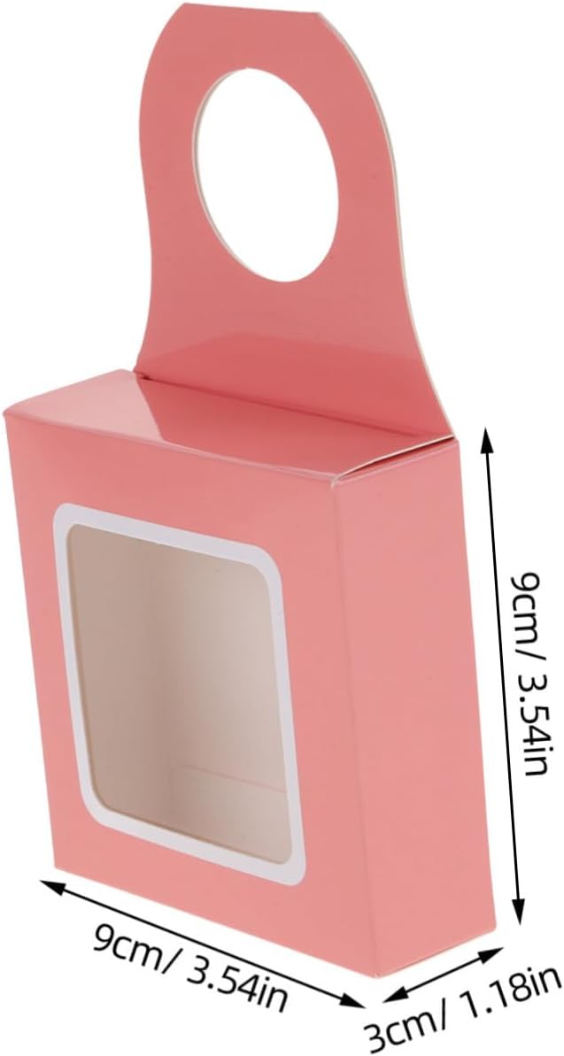 CIYODO 25pcs Pink Foldable Wine Bottle Gift Boxes with Window image 2