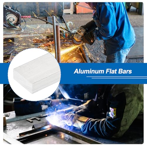 Image of MECCANIXITY 6 Pcs Square Aluminum Flat Bar, 15 /64 inch (6mm) Thick x 5 /16 inch (8mm) Width x 16 inch (406.4mm) Long 6061 Aluminum Flat Plate Solid New Mill Stock Silver for Industrial Building