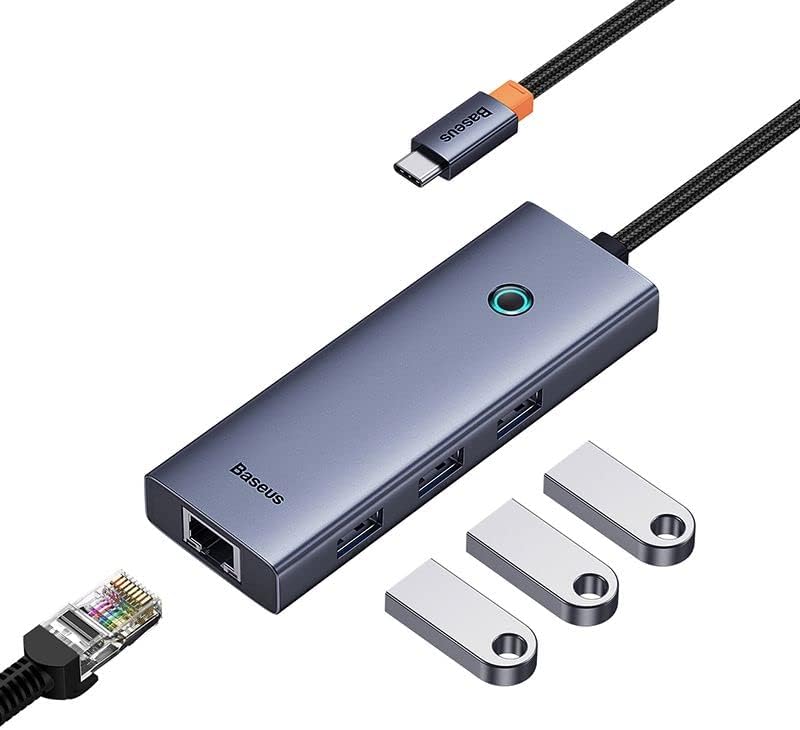 4 In 1 Port USB C Hub To USB 3.0 Extension Compatible For MacBook Pro Air Samsung S22 Ultra Huawei Mate XS 2 P50 MateBook LG Chromebook iPad Pro Air 5 Dell XPS 15 Space Grey
