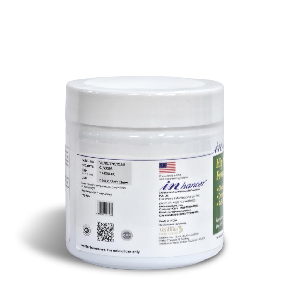Inhancer Supplement for Dogs | Hip and Joint Supplement | Bone Health Supplement Dog | (340gm) — Amazon image 2