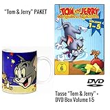 Tom & Jerry - Ihre größten Jagdszenen Vol. 1-5 DVD + Tom & Jerry Tasse