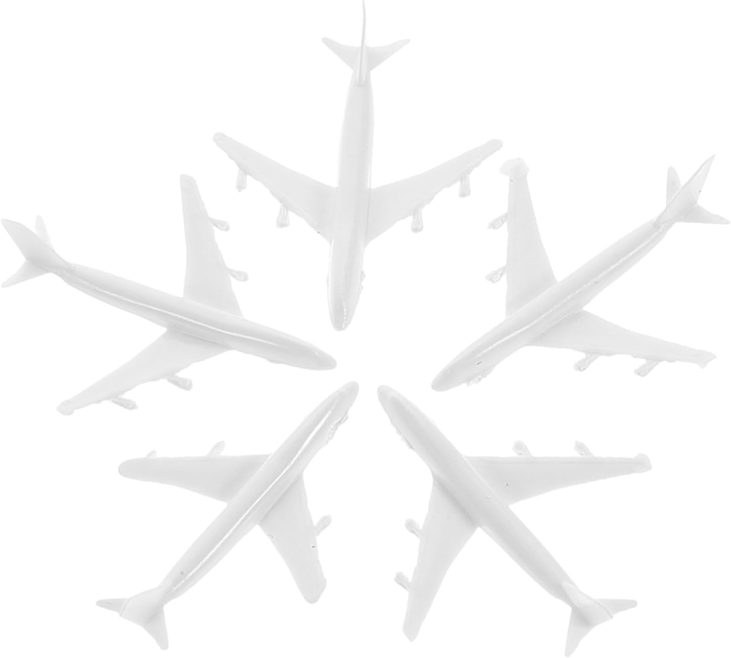 5Pcs Miniature Airport Facility Models Plastic Airplane Figurines for Sand Tray Crafting and Home Decor Small Plane Ornaments with Realistic Detailing for Office Living Display