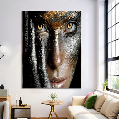 Portrait mystérieux pour déco murale de salon chic et chambre cocooning