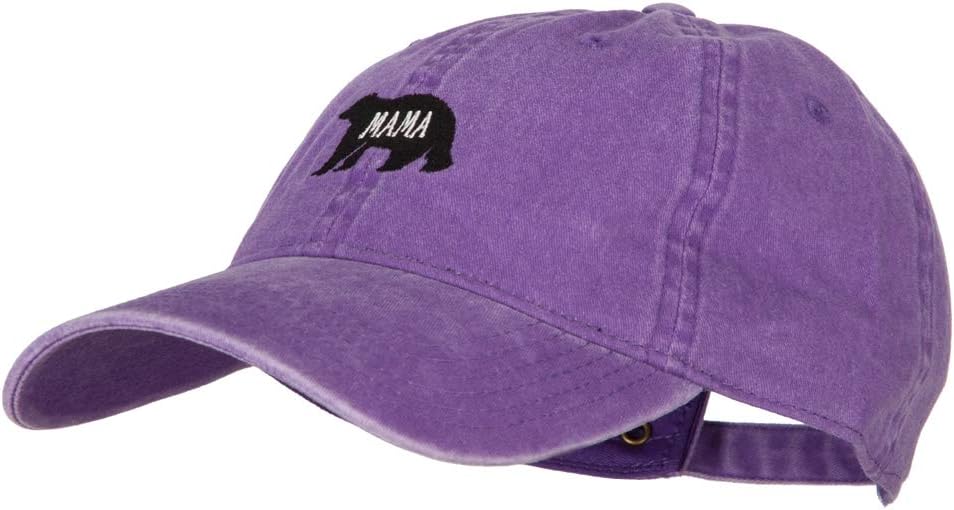 Mama Bear Embroidered Washed Cap