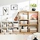 Mangata Große Aufbewahrungsbox 3er Set, Leinenstoff Aufbewahrungskörbe mit Griffen für Schränke, Kleiderschrank, Regale, Badezimmer, Kleidung, Spielzeug, Handtuch (38x28x24cm, Hell Khaki Weiß)