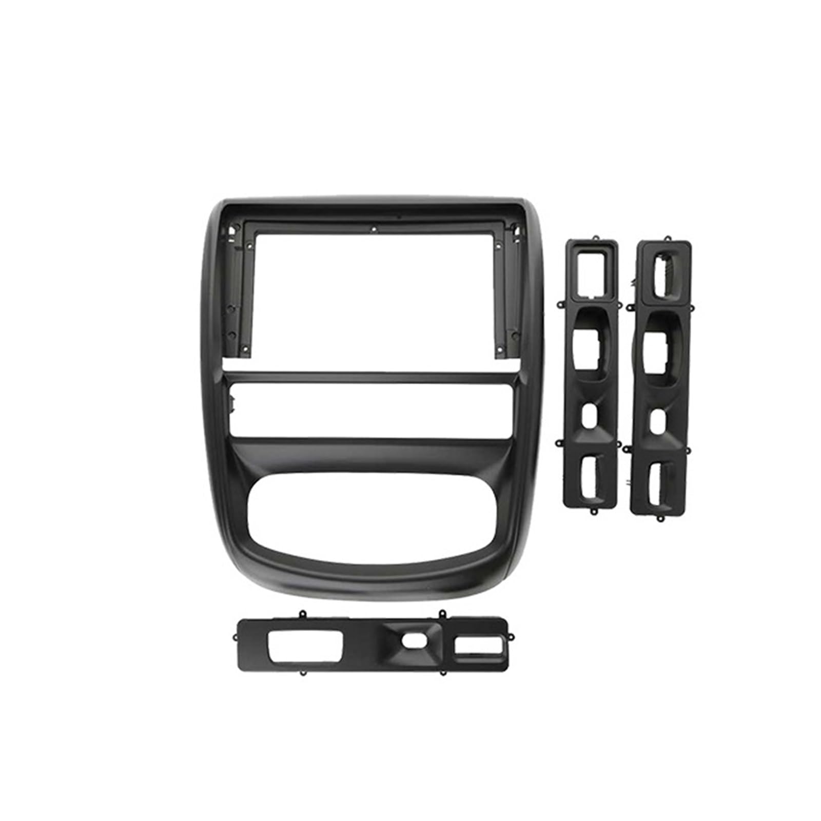 JKELPV Car Radio Frame Kit Fit For RENAULT DUSTER 2012-2018 9/10.1 Inch Car Radio Player Panel Frame Fascia Stereo Dash Cover Radio adapter(2012-2014)