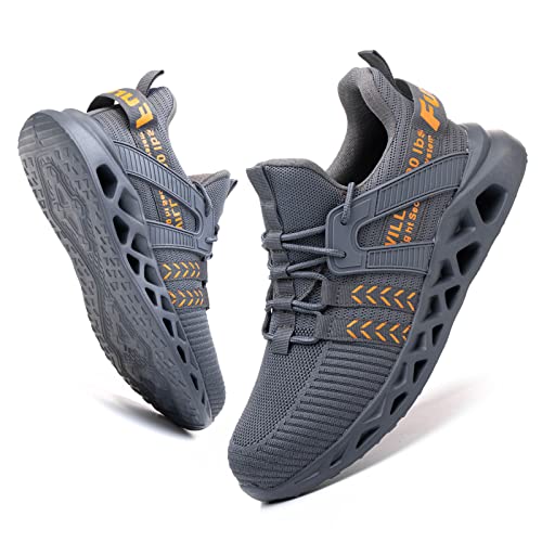 Image of Furuian Steel Toe Sneakers for Men Women Lightweight Safety Shoes Comfortable Puncture Proof Slip On Indestructible Work Shoes