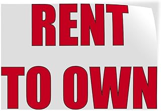 Decal Stickers Multiple Sizes Rent to Own Outdoor Advertising Printing A Industrial Vinyl Safety Sign Label Business 20x14Inches