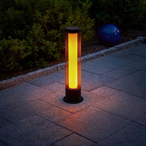 Northpoint LED Solar Flammenlichtsäule 59 cm hoch Flammeneffekt oder...