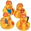 Fun Express Construction Rubber Duckies (Set of 12 Ducks)