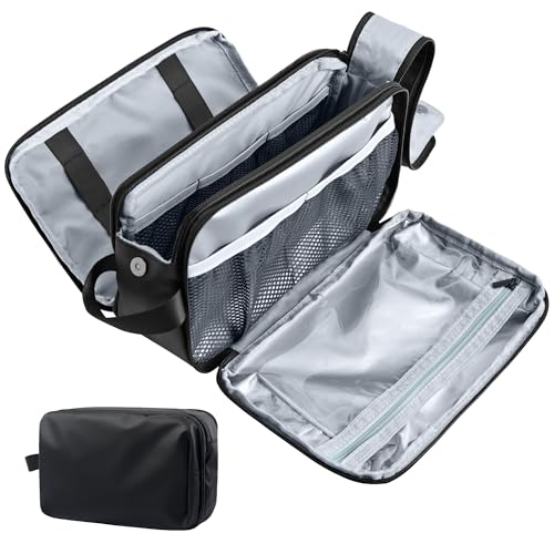 WVM Travel Toiletry Bag for Men & Women, Waterproof Dopp Kit Organizer with Multiple Compartments for Toiletries and Accessories, Shaving & Cosmetic Storage Bag for Trips and Home Use
