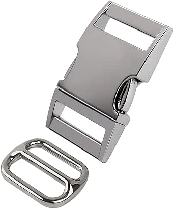 Lot D'attaches Annulaires Métalliques Rectangulaires - Boucles Acier Pour Sangles 17 à 50 Mm - Idéal Bricolage, Camping, Transport - Marque Green Grizzly