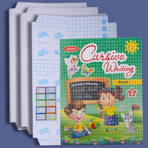 Image of L'eanourz A4 Self-Adhesive Transparent Book Cover Film (20 Sheets, 47x34 cm) - Waterproof Transparent Binding Film for School & Office Books