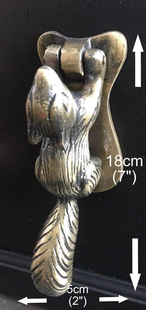 Squirrel Door Knocker Antique Brass